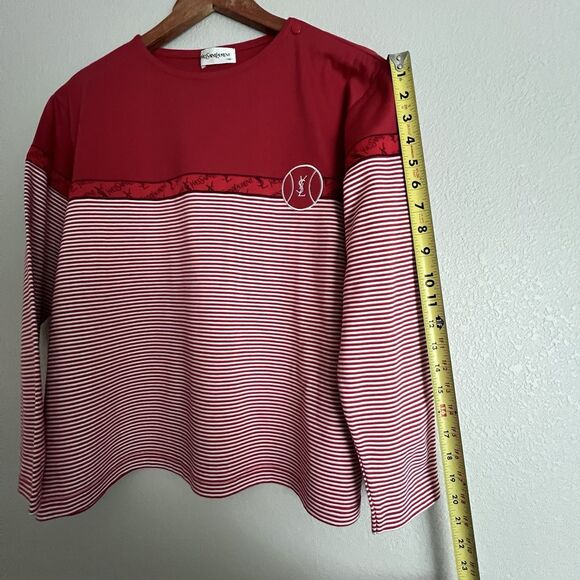 Vintage Yves Saint Laurent Women’s Striped Nautical Style Sweater Jumper  M - Picture 7 of 8
